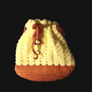 Handmade Crochet Beach Pouch Bag